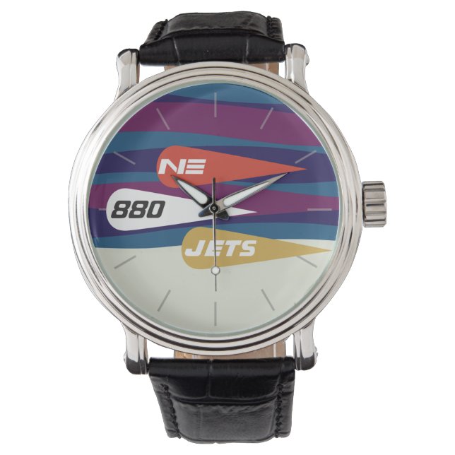 Retro Jet Age Jet Style Horloge (Voorkant)