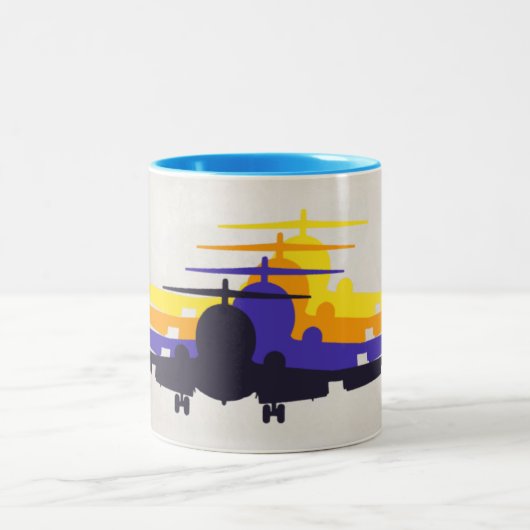 Retro Jet Age Silohuette Mok (Center)