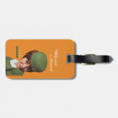 Retro Jet-Age Stewardess Bagagelabel (Achterkant horizontaal)