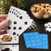 Retro Jet Set Blue Trellis Classic Paring Cards Pokerkaarten (Insitu)