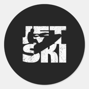 Retro  Jet Ski Watersport Watercraft Skii Ronde Sticker