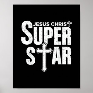 Retro Jezus Christelijk ontwerp Jezus Christus Sup Poster
