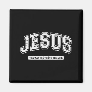 Retro Jezus De Weg De Waarheid Het Leven Design  Magneet