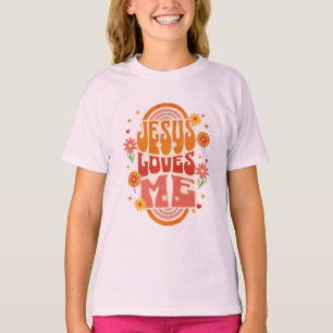 Retro “Jezus Houdt van Mij” Christelijke Kunst – G T-shirt