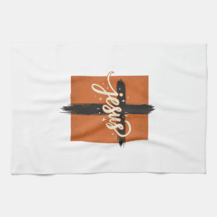 Retro Jezus Kruis Christelijk T-shirt Ontwerp_1 Theedoek