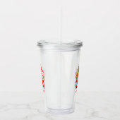 Retro Jingle And Mingle Christmas Santa Red Acryl Drinkbeker (Rechts)