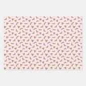 Retro Jingle Bells Kerst Wrapping Paper Set (Voorkant 3)