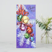 Retro Jingle Bells - kerstwens (Staand voorkant)