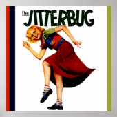 retro jitterbug dans print poster afbeelding (Voorkant)