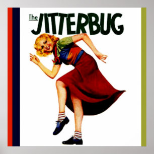 retro jitterbug dans print poster afbeelding