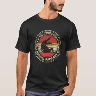 Retro Jiu Jitsu Papa als een gewone krant maar als T-shirt