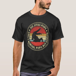 Retro Jiu Jitsu Papa als een gewone krant maar als T-shirt
