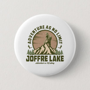 Retro Joffre Lake Wandeltocht Ronde Button 5,7 Cm