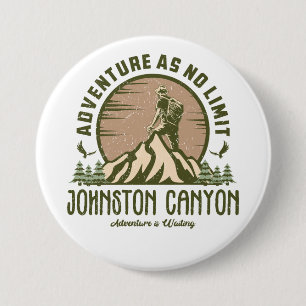 Retro Johnston Canyon Hike Ronde Button 7,6 Cm