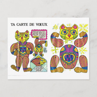 , retro Jointed Animal Fritings kaart