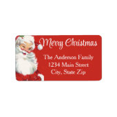 Retro Jolly Kerstkerstkerst Etiket (Voorkant)