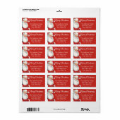 Retro Jolly Kerstkerstkerst Etiket (Full Sheet)