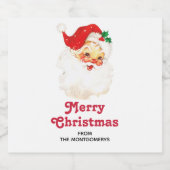  Retro Jolly Old Santa Claus Kerstmis Bier Etiket (Enkel label)