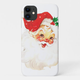  Retro Jolly Old Santa Claus Kerstmis iPhone 11 Hoesje