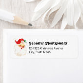 Retro Jolly Old Santa Claus Kerstmis Etiket (Insitu)