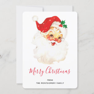  Retro Jolly Old Santa Claus Kerstmis Feestdagenkaart