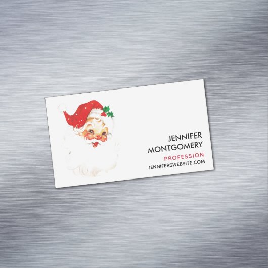  Retro Jolly Old Santa Claus Kerstmis Magnetisch Visitekaartje (Voorbeeld)