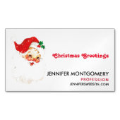  Retro Jolly Old Santa Claus Kerstmis Magnetisch Visitekaartje (Voorkant)
