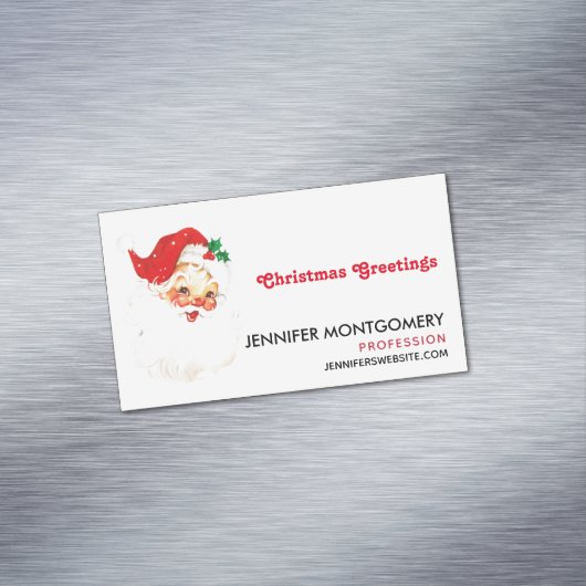  Retro Jolly Old Santa Claus Kerstmis Magnetisch Visitekaartje (Voorbeeld)