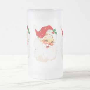 Retro Jolly Old Santa Claus Kerstmis Matglas Bierpul