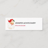 Retro Jolly Old Santa Claus Kerstmis Mini Visitekaartje (Voorkant)
