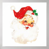 Retro Jolly Old Santa Claus Kerstmis Poster (Voorkant)