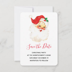  Retro Jolly Old Santa Claus Kerstmis Save The Date