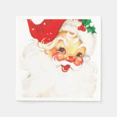 Retro Jolly Old Santa Claus Kerstmis Servet (Voorkant)