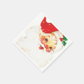 Retro Jolly Old Santa Claus Kerstmis Servet (Hoek)