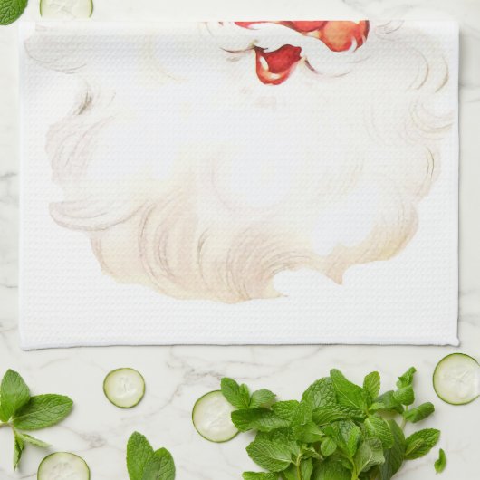  Retro Jolly Old Santa Claus Kerstmis Theedoek (Gevouwen)