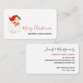 Retro Jolly Old Santa Claus Kerstmis Visitekaartje (Voorkant / Achterkant)