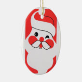 Retro Jolly Santa Claus Keramisch Ornament (Rechts)