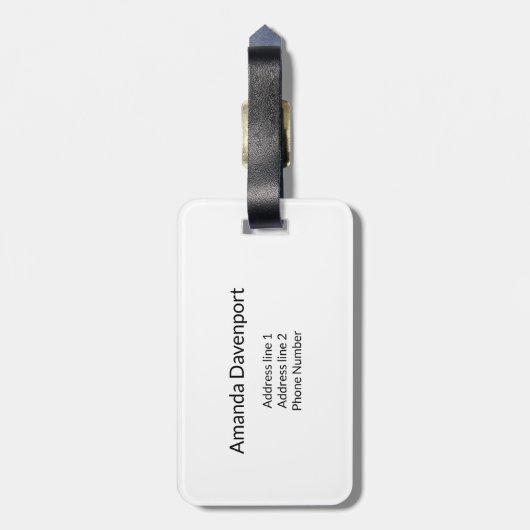 Retro  Jolly Santa Claus Kerstmis Bagagelabel (Achterkant verticaal)