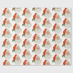 Retro  Jolly Santa Claus Kerstmis Cadeaupapier