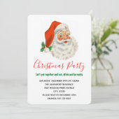 Retro Jolly Santa Claus Kerstmis Kaart (Staand voorkant)