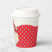 Retro Jolly Santa Claus Kerstmis Papieren Bekers (Links)