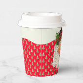 Retro Jolly Santa Claus Kerstmis Papieren Bekers (Rechts)