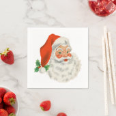 Retro Jolly Santa Claus Kerstmis Servet (Insitu)