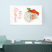 Retro Jolly Santa Claus Kerstmis Spandoek (Beurs)