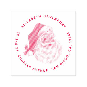 Retro Jolly Santa Claus Kerstmis Zelfinktende Stempel