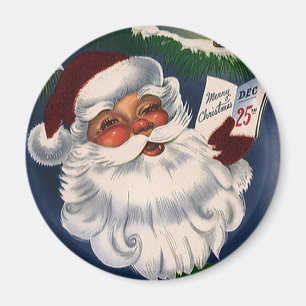 Retro Jolly Santa Claus, Vintage Kerstmis Magneet