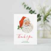 Retro  Jolly Sinterklaas Dank u Briefkaart (Staand voorkant)