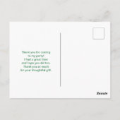 Retro  Jolly Sinterklaas Dank u Briefkaart (Achterkant)