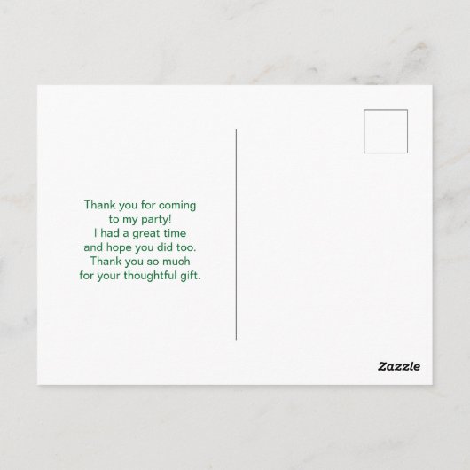 Retro  Jolly Sinterklaas Dank u Briefkaart (Achterkant)