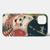 Retro Jolly Snowman Custom Holiday Case-Mate iPhone Case (Achterkant (horizontaal))